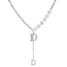 Wholesale crystal butterfly zircon double letter D Necklace JDC-NE-D017 necklaces 晴雯 01whiteK2762 Wholesale Jewelry JoyasDeChina Joyas De China