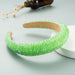 Wholesale crystal fabric sponge headband JDC-HD-YiS004 Headband 镱森 green Wholesale Jewelry JoyasDeChina Joyas De China