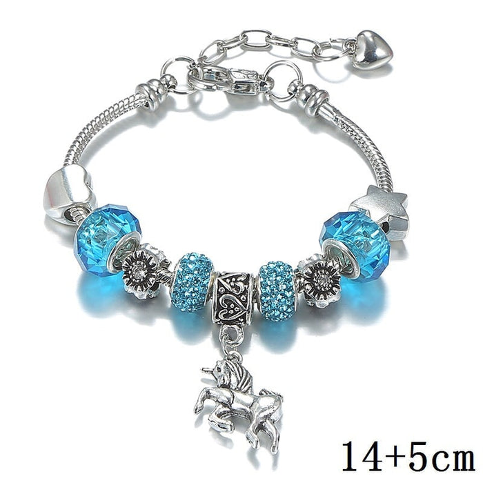 Wholesale crystal metal soft pottery diy beaded children's bracelet JDC-BT-WeiY001 Bracelet 唯雅 blue 14+5cm Wholesale Jewelry JoyasDeChina Joyas De China