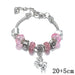 Wholesale crystal metal soft pottery diy beaded children's bracelet JDC-BT-WeiY001 Bracelet 唯雅 pink 20+5cm Wholesale Jewelry JoyasDeChina Joyas De China
