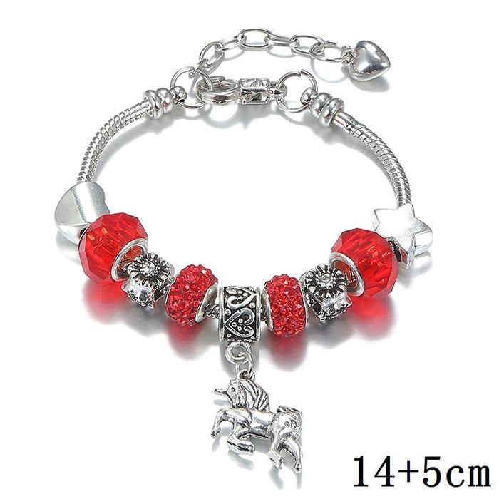 Wholesale crystal metal soft pottery diy beaded children's bracelet JDC-BT-WeiY001 Bracelet 唯雅 red 14+5cm Wholesale Jewelry JoyasDeChina Joyas De China
