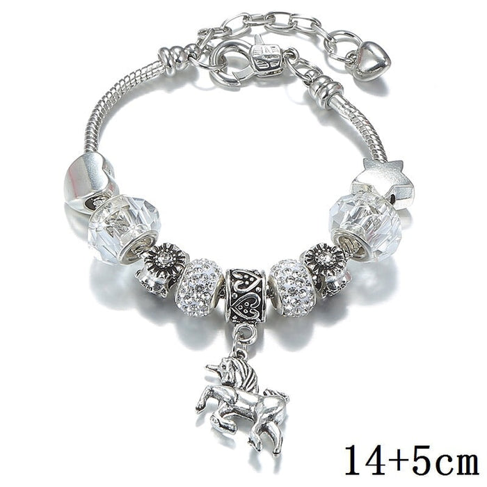 Wholesale crystal metal soft pottery diy beaded children's bracelet JDC-BT-WeiY001 Bracelet 唯雅 white 14+5cm Wholesale Jewelry JoyasDeChina Joyas De China