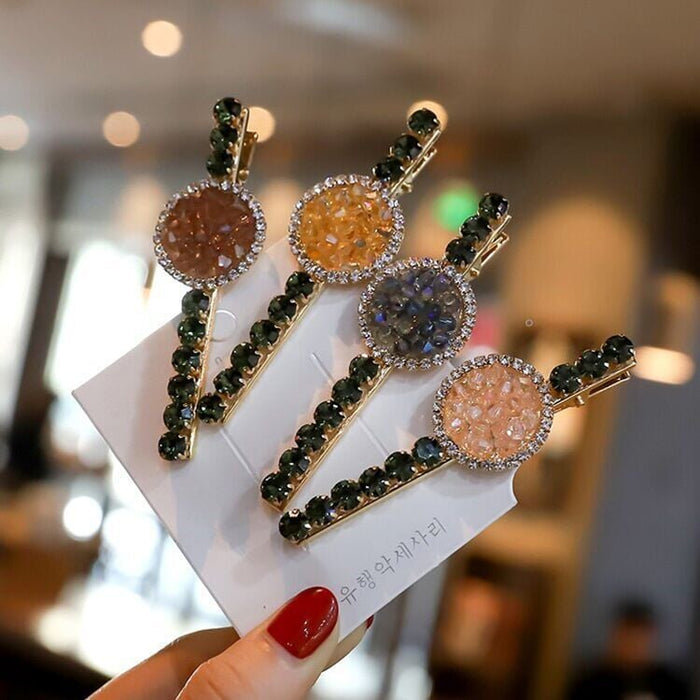 Wholesale Crystal Rhinestone hairpins bangs hair clips JDC-HC-ShiX002 Hair Clips 诗弦 Wholesale Jewelry JoyasDeChina Joyas De China