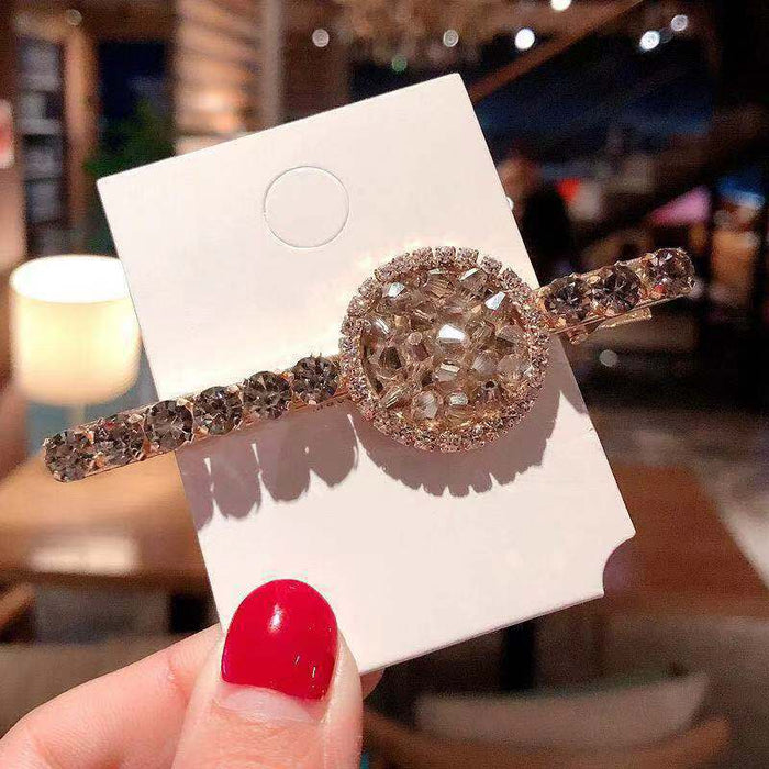 Wholesale Crystal Rhinestone hairpins bangs hair clips JDC-HC-ShiX002 Hair Clips 诗弦 Wholesale Jewelry JoyasDeChina Joyas De China