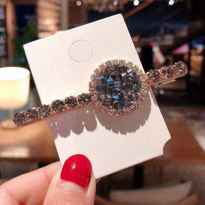 Wholesale Crystal Rhinestone hairpins bangs hair clips JDC-HC-ShiX002 Hair Clips 诗弦 Wholesale Jewelry JoyasDeChina Joyas De China