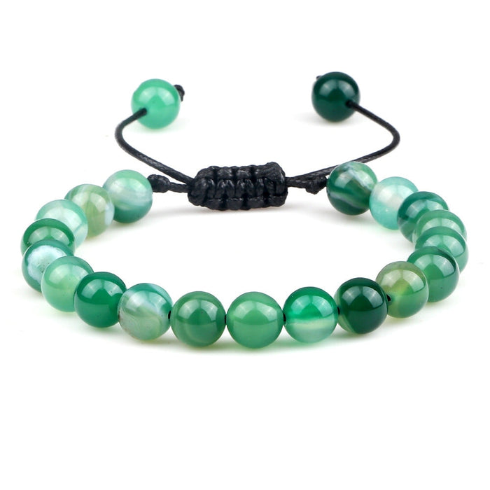 Wholesale Crystal Stripe 8mm Beaded Color Stone Bracelet JDC-BT-JiuJ023 Bracelet 九江 Wholesale Jewelry JoyasDeChina Joyas De China