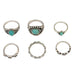 Wholesale Crystal Turquoise Resin Alloy Rings JDC-RS-Yunl003 Rings 云罗 B Wholesale Jewelry JoyasDeChina Joyas De China