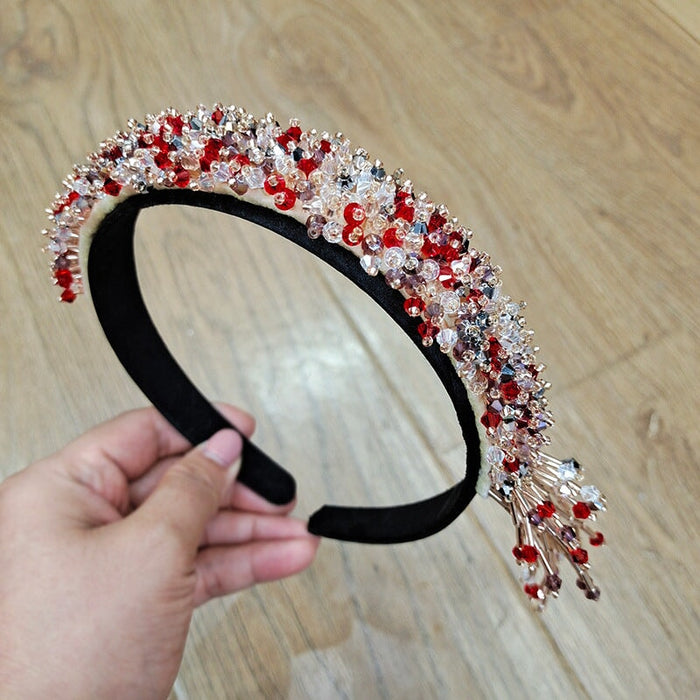Wholesale crystal vintage beaded hair band JDC-HD-O393 Headband 潮炫 Wholesale Jewelry JoyasDeChina Joyas De China