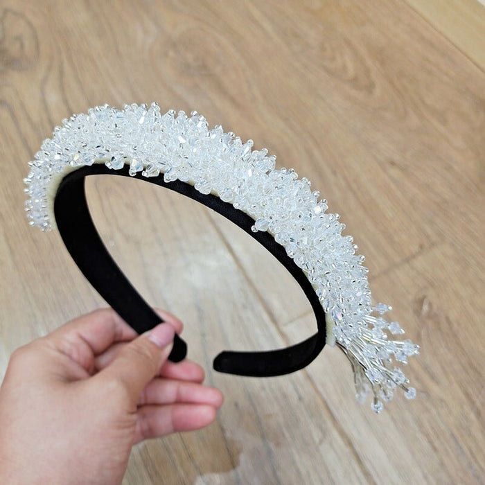 Wholesale crystal vintage beaded hair band JDC-HD-O393 Headband 潮炫 Wholesale Jewelry JoyasDeChina Joyas De China