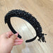 Wholesale crystal vintage beaded hair band JDC-HD-O393 Headband 潮炫 Black Wholesale Jewelry JoyasDeChina Joyas De China