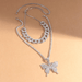 Wholesale Cuban Chain Big Butterfly Alloy Rhinestone Necklace JDC-NE-youm001 Necklaces 幽梦 Wholesale Jewelry JoyasDeChina Joyas De China