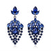 Wholesale cutout crystal tassel earrings JDC-ES-GSDB037 Earrings 丹比华比 Blue Wholesale Jewelry JoyasDeChina Joyas De China
