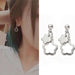 Wholesale cutout flower stud earrings JDC-ES-HZQ002 Earrings 青之荷 Wholesale Jewelry JoyasDeChina Joyas De China