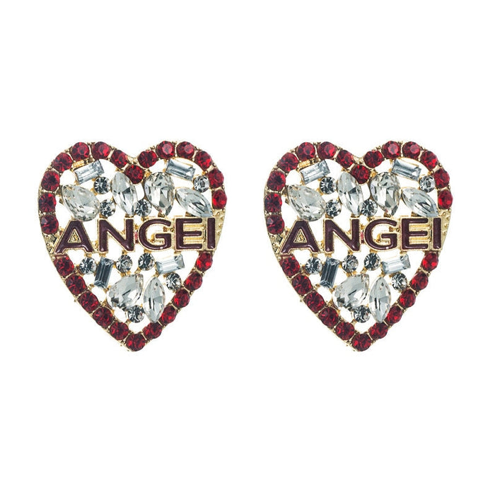 Wholesale cutout heart alloy rhinestone earrings JDC-ES-HEM005 Earrings 和鸣 Wholesale Jewelry JoyasDeChina Joyas De China