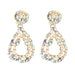 Wholesale cutout teardrop pearl long alloy earrings JDC-ES-HEM003 Earrings 和鸣 Wholesale Jewelry JoyasDeChina Joyas De China