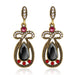 Wholesale cutout vintage ethnic style long alloy floral earrings JDC-ES-GSDB044 Earrings 丹比华比 Wholesale Jewelry JoyasDeChina Joyas De China