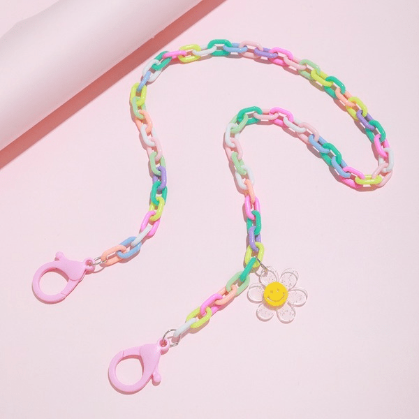 Wholesale Daisy Candy Color Acrylic Lanyard Mask Chain JDC-MC-ZhanY008 Maskchain 展言 Wholesale Jewelry JoyasDeChina Joyas De China