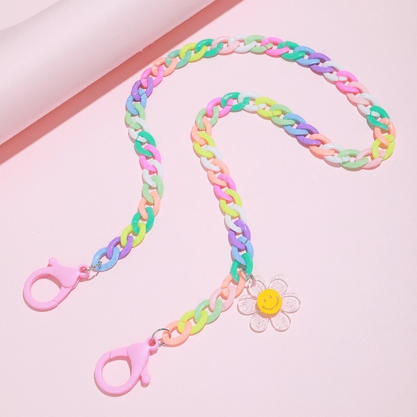 Wholesale Daisy Candy Color Acrylic Lanyard Mask Chain JDC-MC-ZhanY008 Maskchain 展言 Wholesale Jewelry JoyasDeChina Joyas De China