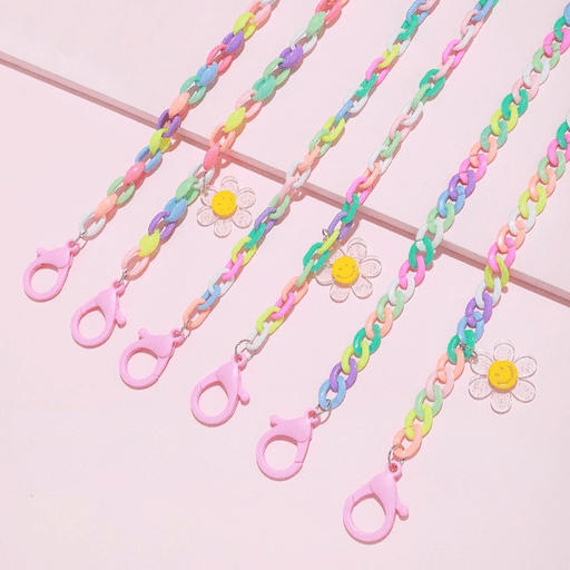 Wholesale Daisy Candy Color Acrylic Lanyard Mask Chain JDC-MC-ZhanY008 Maskchain 展言 Wholesale Jewelry JoyasDeChina Joyas De China