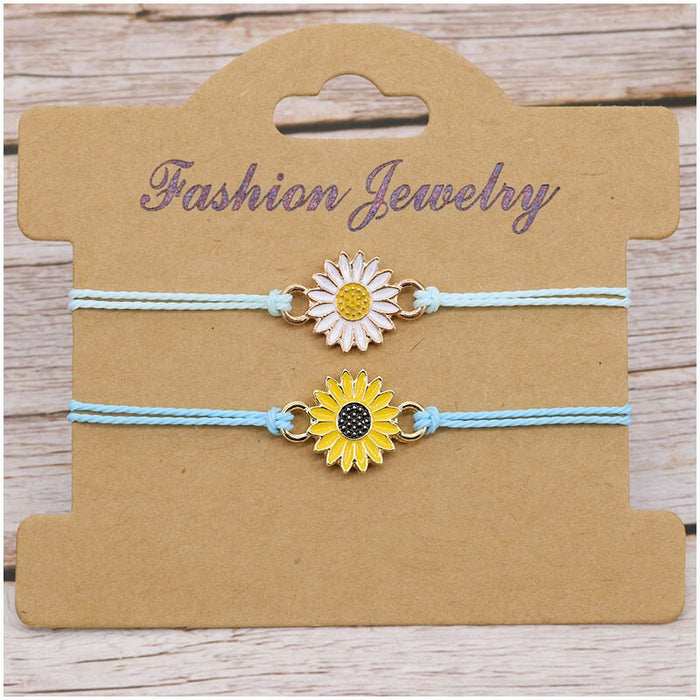 Wholesale Daisy Wax Line Braided Bracelet JDC-BT-Yiye006 Bracelet 益烨 Wholesale Jewelry JoyasDeChina Joyas De China