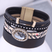 Wholesale dark blue leather magnetic bracelet JDC-BT-WY120 Bracelet 威扬 Wholesale Jewelry JoyasDeChina Joyas De China