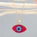 Wholesale Demon Eye Plastic Resin Necklace MOQ≥6 JDC-NE-Juej002 Necklaces 觉际 red Wholesale Jewelry JoyasDeChina Joyas De China