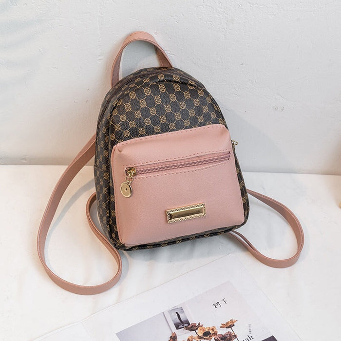 Wholesale design print contrast Backpack Bags JDC-BP-Xinc002 Backpack Bags 狮岭鑫 PINK Wholesale Jewelry JoyasDeChina Joyas De China