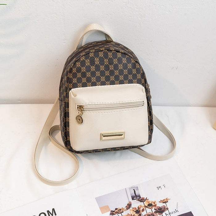 Wholesale design print contrast Backpack Bags JDC-BP-Xinc002 Backpack Bags 狮岭鑫 WHITE Wholesale Jewelry JoyasDeChina Joyas De China