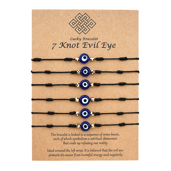 Wholesale devil eye lucky red rope card knit bracelet JDC-BT-LanT015 Bracelet 阆天 Wholesale Jewelry JoyasDeChina Joyas De China