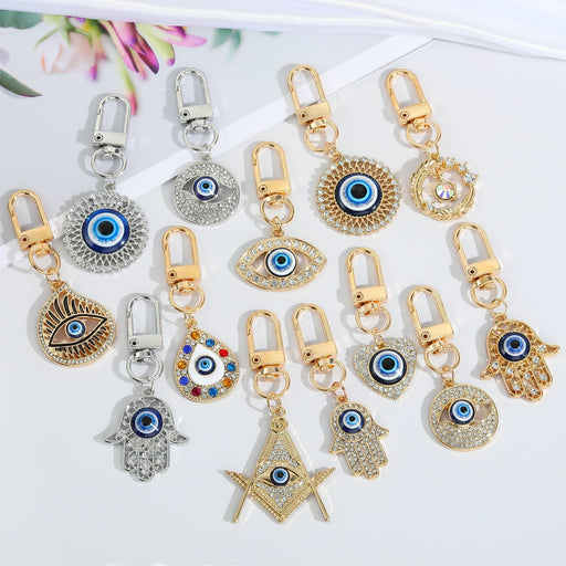 Wholesale Devil's Eye Alloy Keychain MOQ≥6 JDC-KC-Juej001 Keychains 觉际 Wholesale Jewelry JoyasDeChina Joyas De China