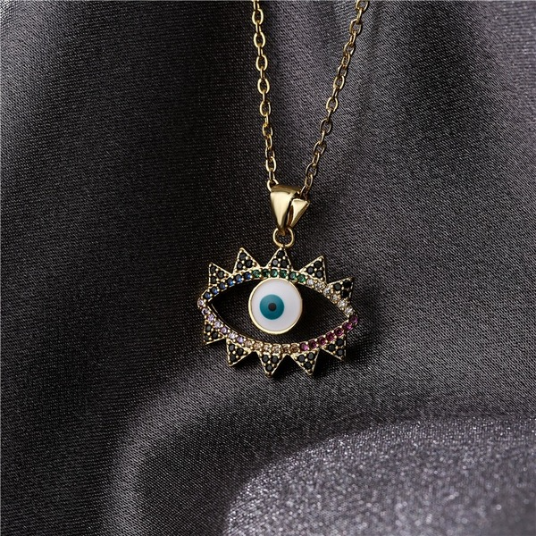 Bulk Jewelry Wholesale devil's eye necklace JDC-ag114 Wholesale factory from China YIWU China