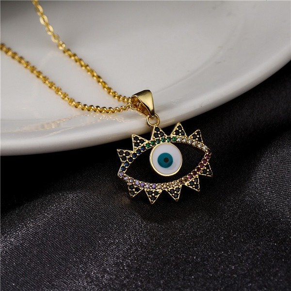 Bulk Jewelry Wholesale devil's eye necklace JDC-ag114 Wholesale factory from China YIWU China