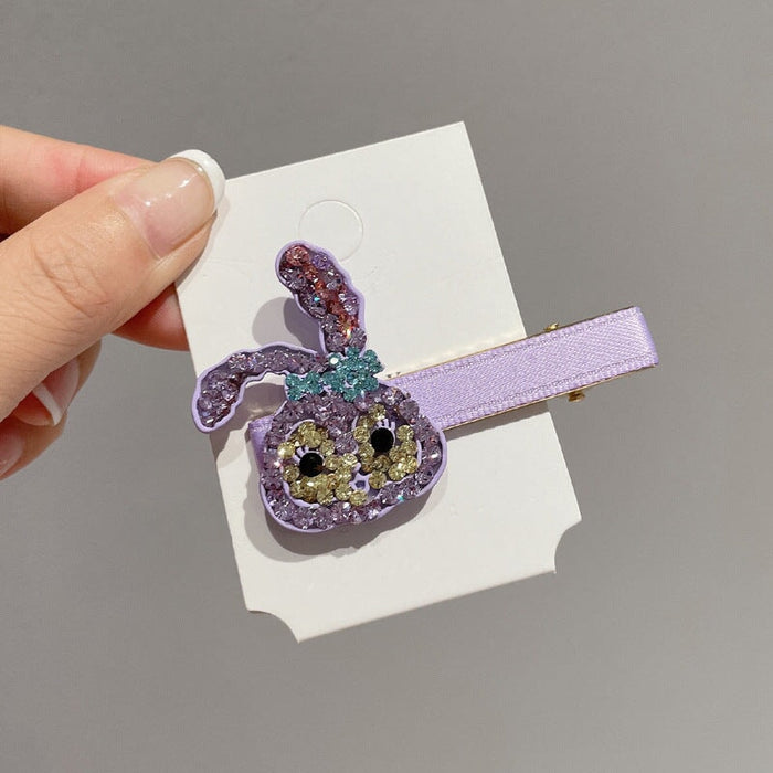 Wholesale diamond-encrusted cartoon bunny children hair rope (F) JDC-HS-GSFS011 Hair Scrunchies 夙尚 Wholesale Jewelry JoyasDeChina Joyas De China