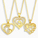 Wholesale diamond-encrusted heart shaped Mother's Day necklace JDC-NE-AOS016 Necklaces 翱昇 Wholesale Jewelry JoyasDeChina Joyas De China