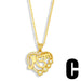 Wholesale diamond-encrusted heart shaped Mother's Day necklace JDC-NE-AOS016 Necklaces 翱昇 C Wholesale Jewelry JoyasDeChina Joyas De China