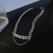 Wholesale diamond-encrusted letter star double alloy necklace JDC-NE-BaoY006 Necklaces 宝钰 Wholesale Jewelry JoyasDeChina Joyas De China
