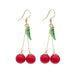Wholesale diamond inlaid alloy Cherry Earrings JDC-ES-GSMDD030 Earrings 萌豆豆 Wholesale Jewelry JoyasDeChina Joyas De China