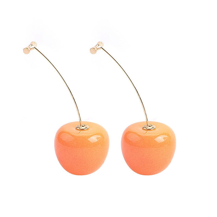 Wholesale diamond inlaid alloy Cherry Earrings JDC-ES-GSMDD030 Earrings 萌豆豆 Wholesale Jewelry JoyasDeChina Joyas De China