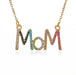 Wholesale diamond inlaid mom letter necklace simple mother's Day gift JDC-NE-D012 Necklaces 晴雯 Wholesale Jewelry JoyasDeChina Joyas De China