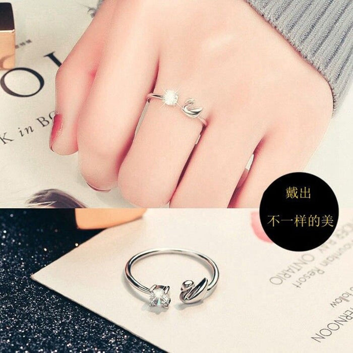 Wholesale diamond inlaid opening adjustable index finger MOQ≥10JDC-RS-NS012 Rings 尼森 Gosling opening adjustable MOQ10 Wholesale Jewelry JoyasDeChina Joyas De China