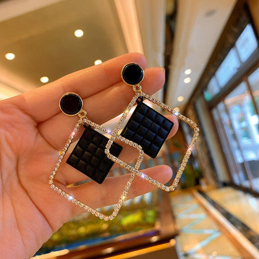 Wholesale Diamond Rhinestone Metal Earrings JDC-ES-XC346 Earrings 夏晨 Wholesale Jewelry JoyasDeChina Joyas De China