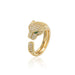 Wholesale diamond-set adjustable leopard head opening metal ring MOQ≥5 JDC-RS-NS013 Rings 尼森 golden MOQ5 Wholesale Jewelry JoyasDeChina Joyas De China