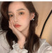 Wholesale diamond-set silver butterfly combined with gold earhook JDC-ES-ChiH006 Earrings 池豪 Wholesale Jewelry JoyasDeChina Joyas De China