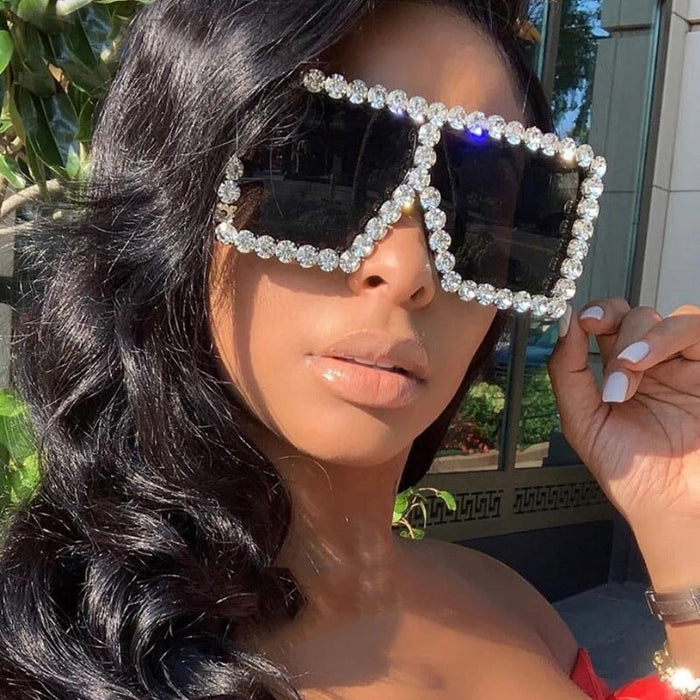 Wholesale diamond-set square frame sunglasses JDC-SG-KD129 Sun Glasses 珂盾 Wholesale Jewelry JoyasDeChina Joyas De China