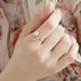 Wholesale diamond twist leaf flower open alloy ring JDC-RS-RL038 Rings 瑞列 Golden Wholesale Jewelry JoyasDeChina Joyas De China