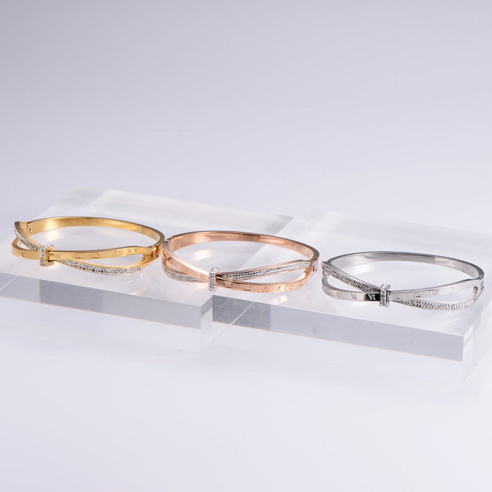Wholesale digital diamond-encrusted stainless steel bracelet JDC-BT-Aimi003 Bracelet 爱米萝 Wholesale Jewelry JoyasDeChina Joyas De China