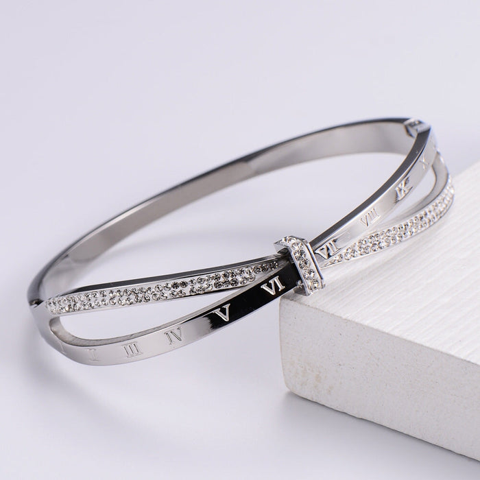 Wholesale digital diamond-encrusted stainless steel bracelet JDC-BT-Aimi003 Bracelet 爱米萝 Wholesale Jewelry JoyasDeChina Joyas De China
