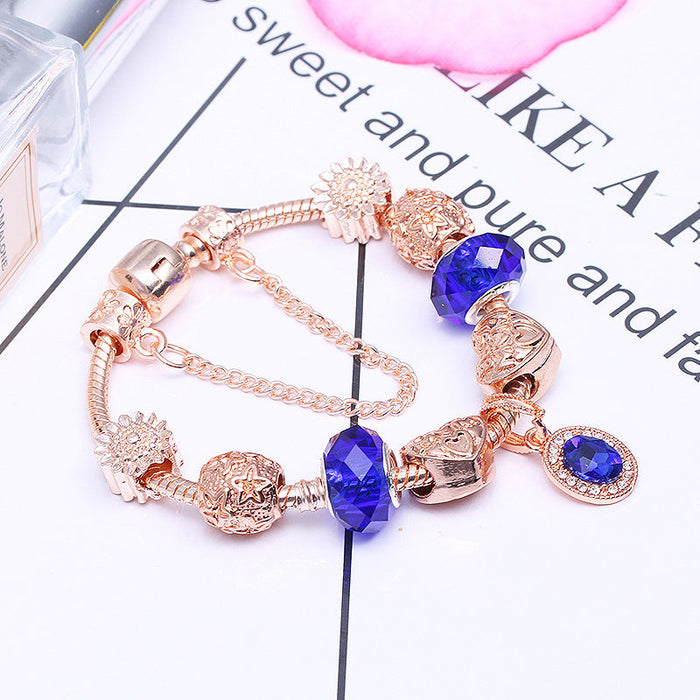 Wholesale DIY Alloy Blue Water Drop Bracelet (F) JDC-BT-XingL045 Bracelet 星銮 Wholesale Jewelry JoyasDeChina Joyas De China