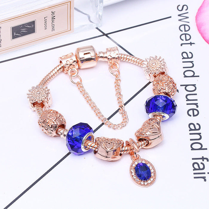 Wholesale DIY Alloy Blue Water Drop Bracelet (F) JDC-BT-XingL045 Bracelet 星銮 Wholesale Jewelry JoyasDeChina Joyas De China