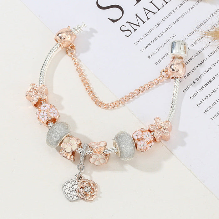 Wholesale DIY Beaded Flower Alloy Bracelet JDC-BT-XingL007 Bracelet 星銮 Wholesale Jewelry JoyasDeChina Joyas De China